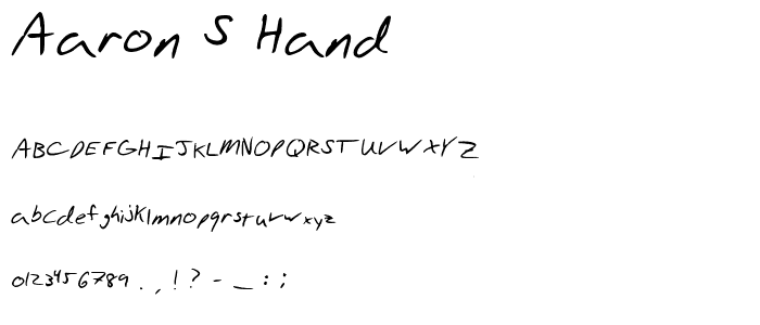 Aaron_s Hand font
